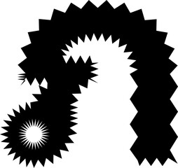 Obraz premium Zig Zag Thai font vector shape