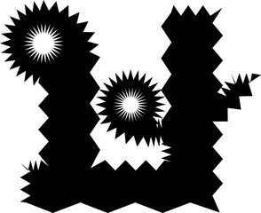 Fototapeta premium Zig Zag Thai font vector shape