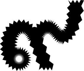 Zig Zag Thai font vector shape