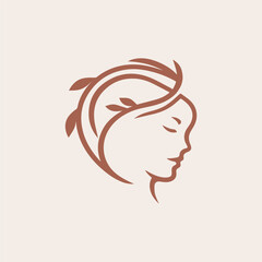 beauty woman logo design for salon, makeover, hair stylist, hair cut, spa.
