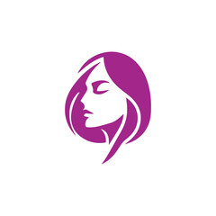 beauty woman logo design for salon, makeover, hair stylist, hair cut, spa.