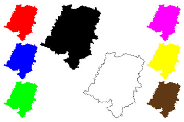Opole Voivodeship (Administrative divisions of Poland, Voivodeships of Poland) map vector illustration, scribble sketch Opole Province map....