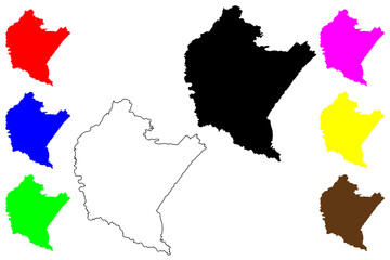 Podkarpackie Voivodeship (Administrative divisions of Poland, Voivodeships of Poland) map vector illustration, scribble sketch Subcarpathian Voivodeship (Subcarpathia Province) map....