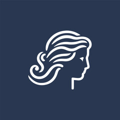 beauty woman logo design for salon, makeover, hair stylist, hair cut, spa.