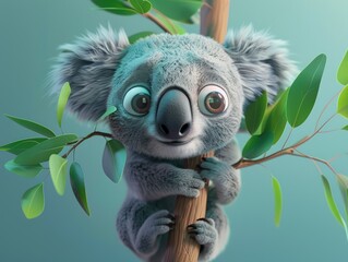 Fototapeta premium koala bear on tree