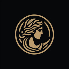 beauty woman logo design for salon, makeover, hair stylist, hair cut, spa.