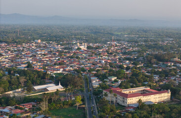 Diriamba cityscape on sunset time