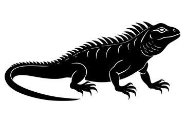 iguana silhouette vector illustration
