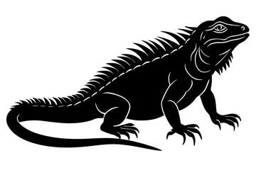 iguana silhouette vector illustration
