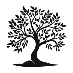 Simple, Monochromatic Tree Icon.