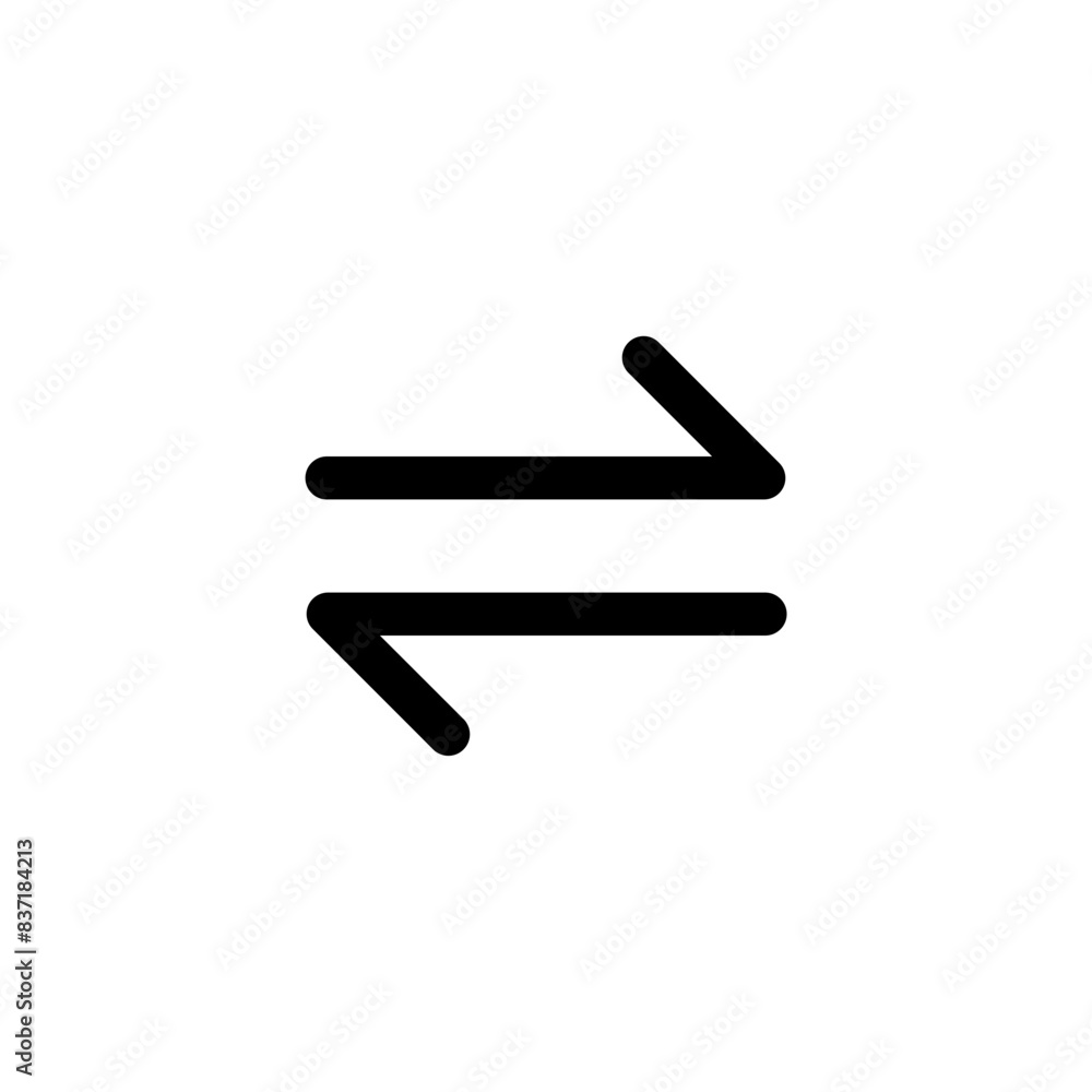 Poster arrows data transfer icon, exchange arrow icons - Swap icon with two arrows. web vector icon