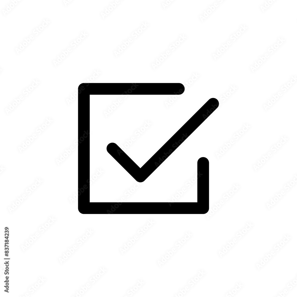 Aufkleber check mark icon, check box icon set. line circle. tick box symbol in green with correct, accept checkmark icons , check list frame - checkbox symbol vector sign	
