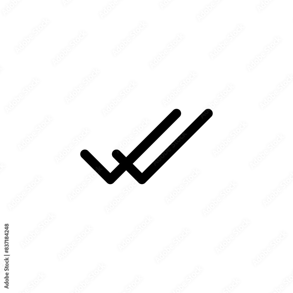 Leinwandbilder double check icon, check mark box icon with correct, accept checkmark icons tick box checked, check list circle frame - checkbox symbol approved sent,seen message sign . web vector icon