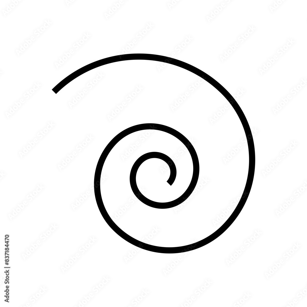Aufkleber spiral icon, swirl symbol, helix and scroll flat icons, gyre loop shape web vector icon