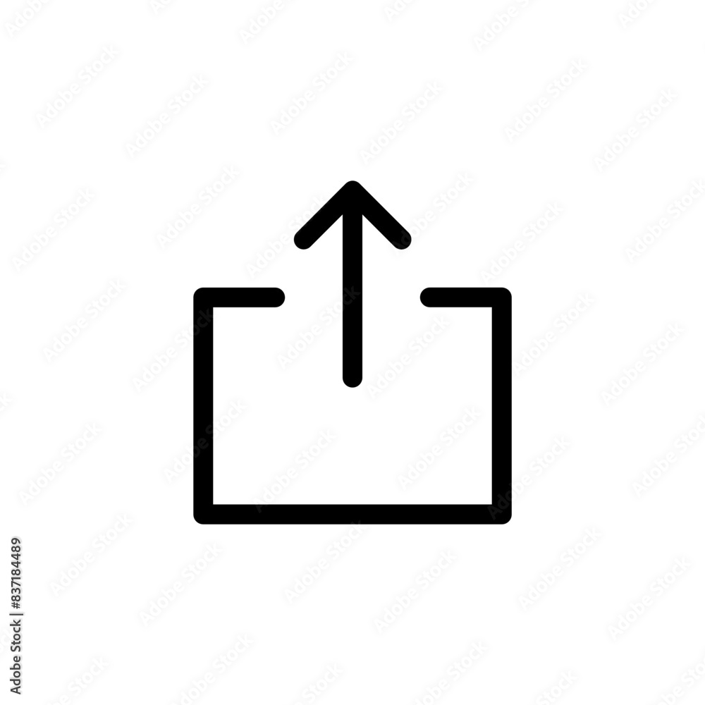 Aufkleber upload icon symbol swipe up icon button. Scroll arrow up icon sign - uploading file icon button, send, export icons. web vector icon