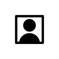profile avatar user icon, login account sign, male person profile avatar symbol in square. web vector icon