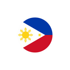 Round Philippines country flag design element