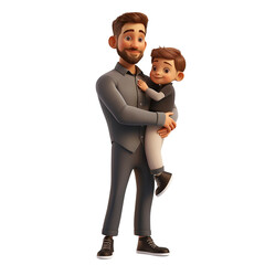 man holding child in his arms, father holding his son in his arms, Father's Day