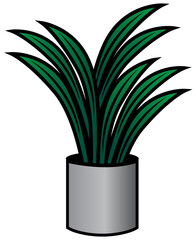 House plant, potted plant icon.