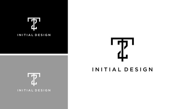 modern initial TZ logo. simple letter ZT vector with geometric design idea