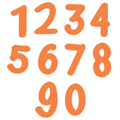 orange set of numbers