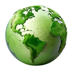 green earth isolated on white Generate AI
