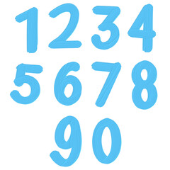blue set of numbers