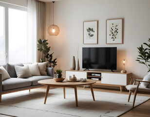 Relaxing in a cozy living room, savoring a peaceful moment on a plush sofa