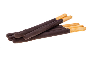 biscuit stick in chocolate isolated