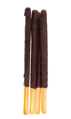 biscuit stick in chocolate isolated