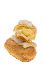 choux pastries isolated