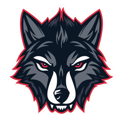 Wolf head mascot logo vector illustration