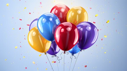 Festive Array of Colorful Balloons