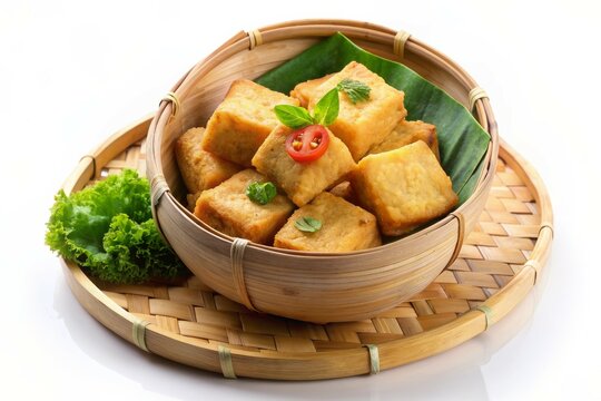 tahu sumedang,Popular street food of deep fried bean curd.is one of the typical snacks from sumedang west java indonesia