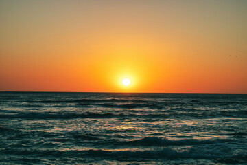 sunset over the ocean