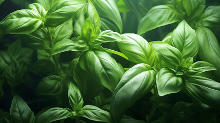 Basil leaves white centered Classic background
