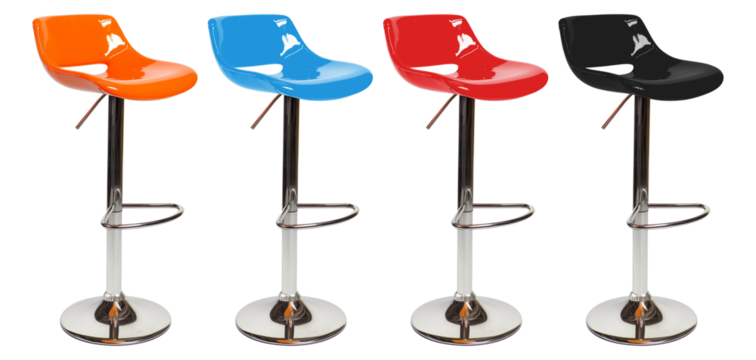 Bar stools isolated on transparent background