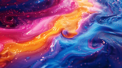  Vivid color splashes resembling a modern abstract painting