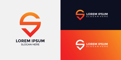 map pin icon in flat style gps position marker pointer symbol navigation button Vector