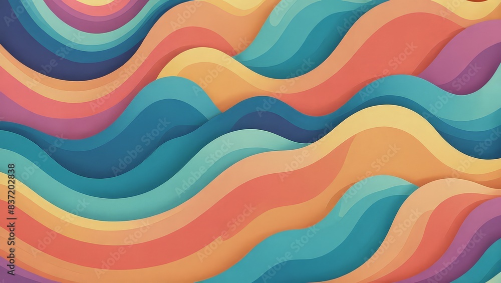 Poster abstract colorful wavy pattern background