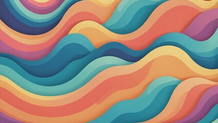 Abstract Colorful Wavy Pattern Background