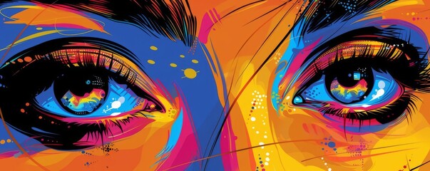Obraz premium Pop Art Abstracts, Pop Art, Bold Colors, Vector Design