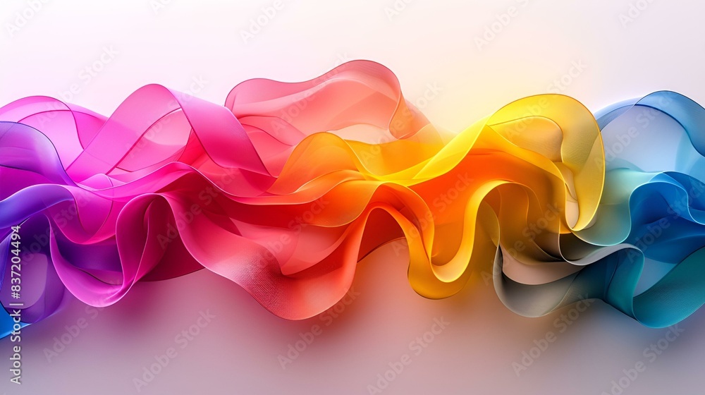 Poster abstract background with colorful waves.