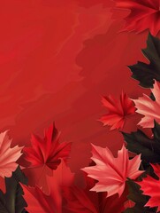 Canada Day Poster design, background - generative ai