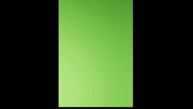 A Green Screen Banner unrolling on a transparent background. Chroma key, Marketing and advertisement. 3d animation. 4K
