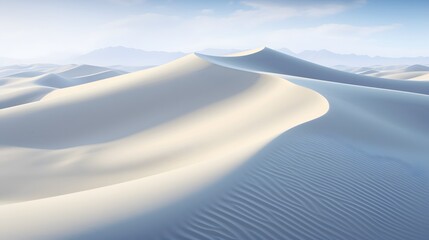 White sand dunes with gentle ripples