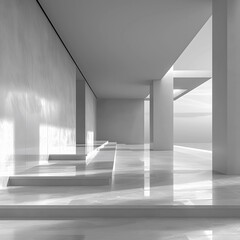 Light gray to white gradient for sleek design.