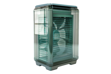 Air Cooler with Remote Control Isolated on Transparent Background