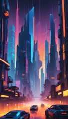 cyberpunk Colorful abstract