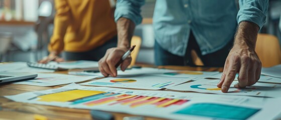 Obraz premium Analysts are planning marketing and investment work